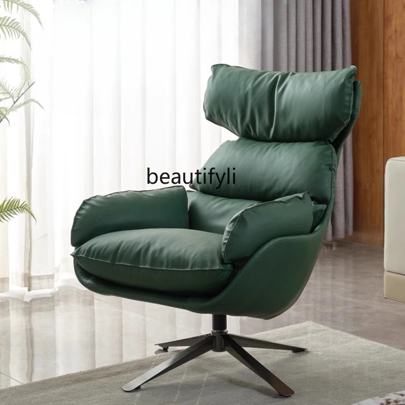 

Light Luxury Single-Seat Sofa Chair Home Living Room Rotatable Leisure Study High Back Soft Lazy Bone Chair