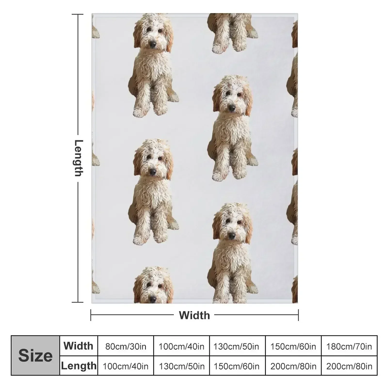 Labradoodle Cute Puppy Dog Throw Blanket Custom Luxury Hair Soft Big Blankets