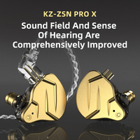 KZ ZSN Pro X 1DD 1BA l HIFI In Ear Earphone Bass Earbuds MetaHybrid Driver Sport Headset Very Low Voice For ZSX ZAX ASX EDX Z1