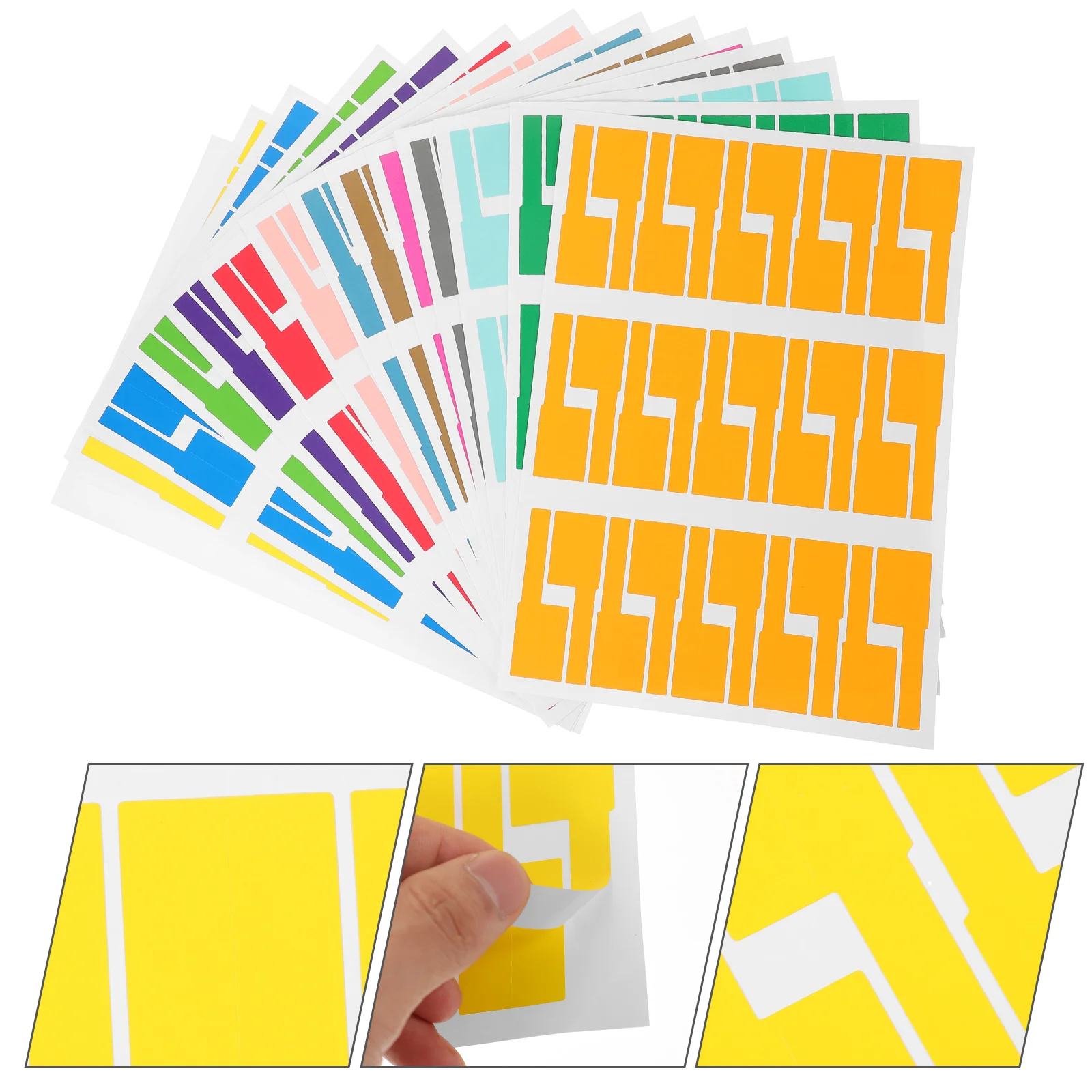 14 Sheets 420 A4 -adhesive Waterproof and Tear-resistant Network Cable Knife Type P-type Label Paper Stickers