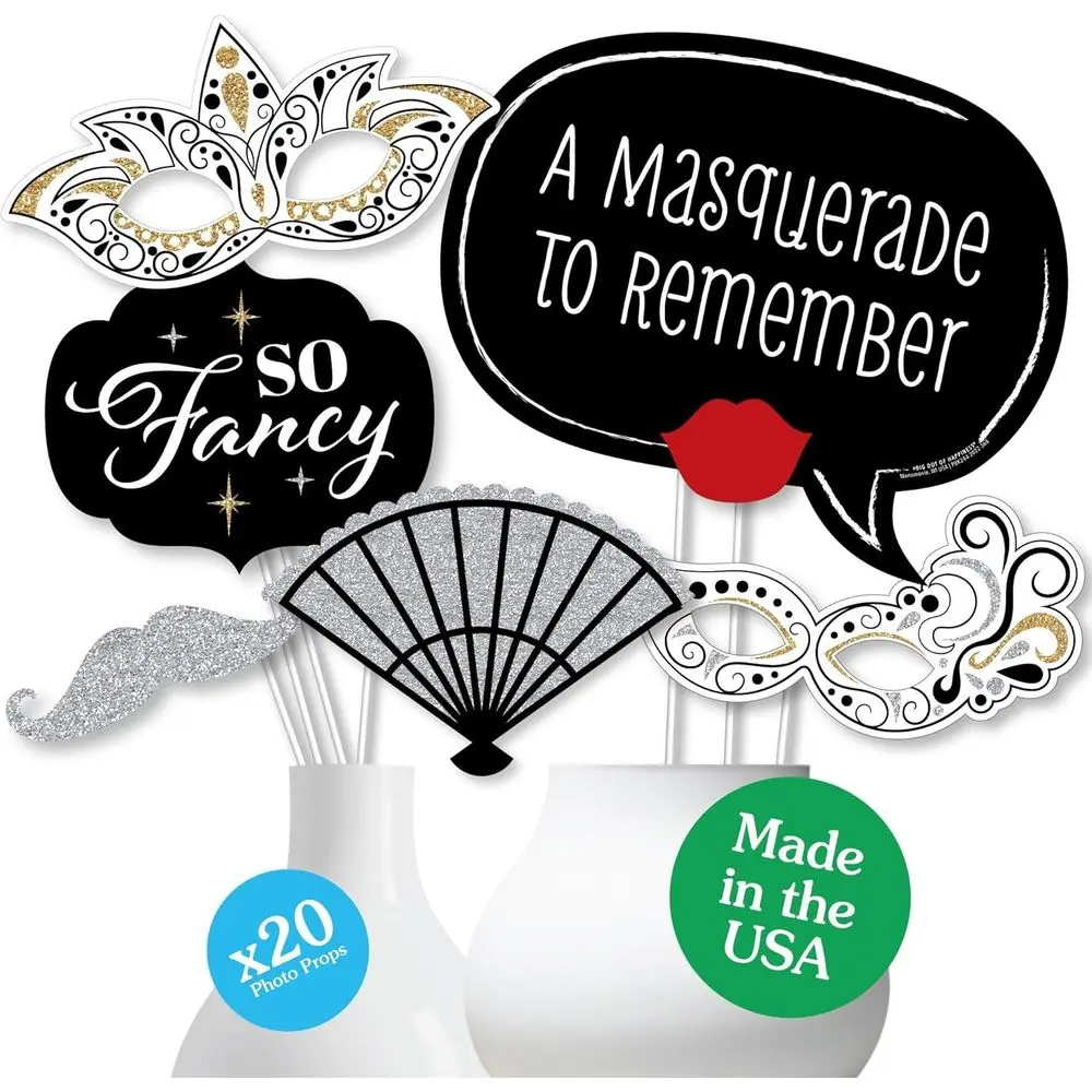 

Реквизит для фотобудки для маскарадной вечеринки, аксессуары для фотобудки с венецианской маской, гламурные тематические украшения для вечеринки, забавный реквизит для фотографий