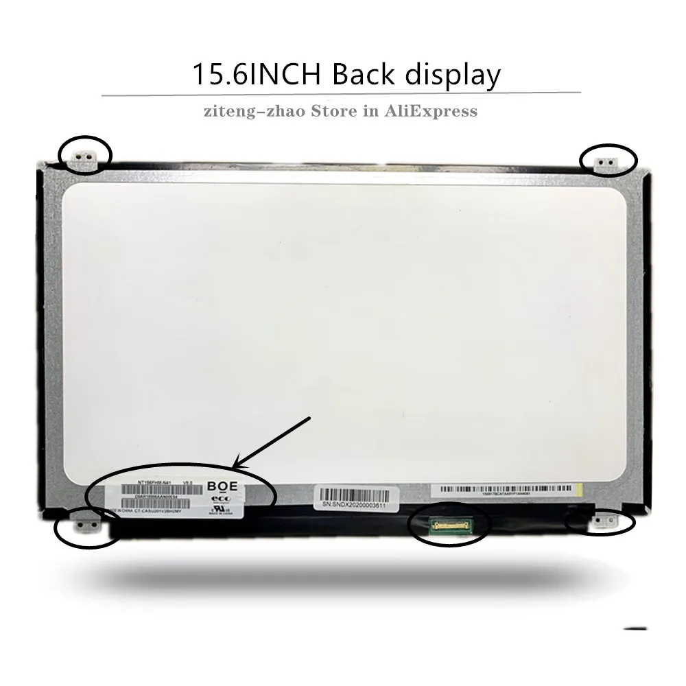 N156HGE-EAB NT156FHM-N41 NT156FHM-N31 B156HTN03.8 B156HTN03.0 N156HGA-EA3 B156HTN03.4 Laptop LCD Display Screen Slim 15.6\