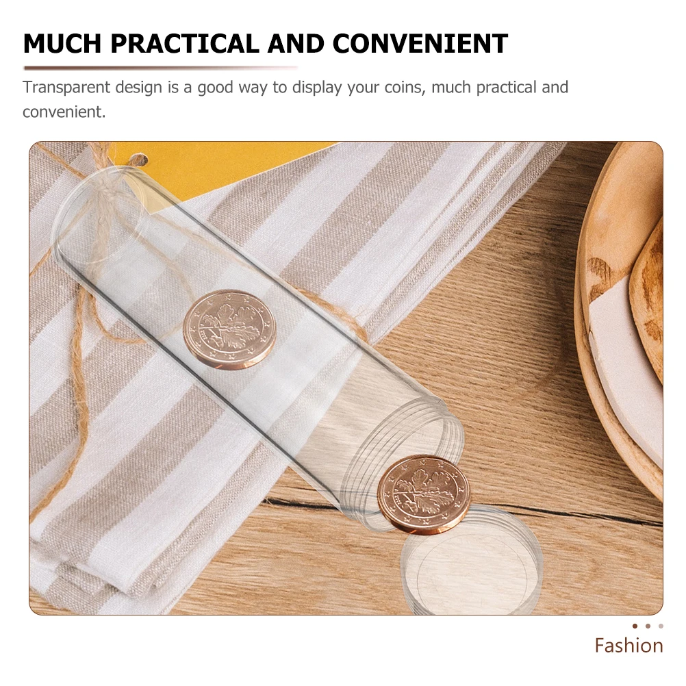 

10pcs 27mm Transparent Tubes Storage Containers For Coin Collection Protectors Coin Collecting Container Display Holders