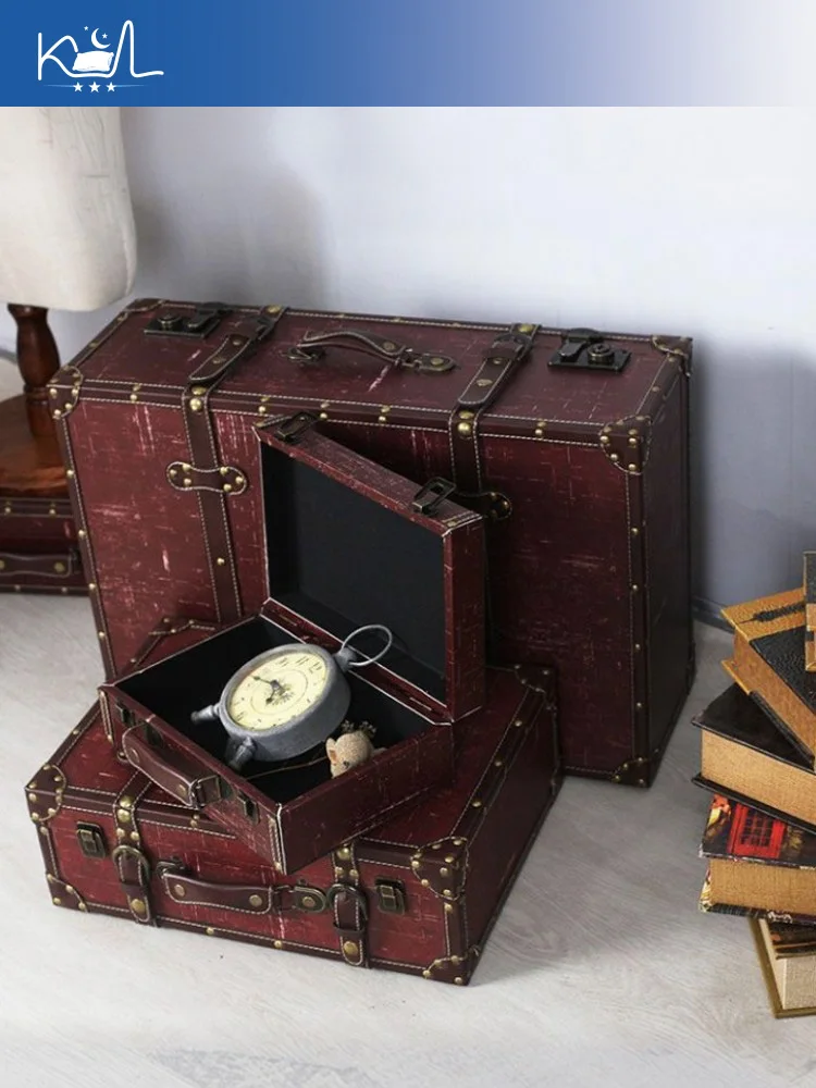 Vintage Red Decorative Suitcas - đánh giá và giá Retro Vintage Trunk Suitcase
