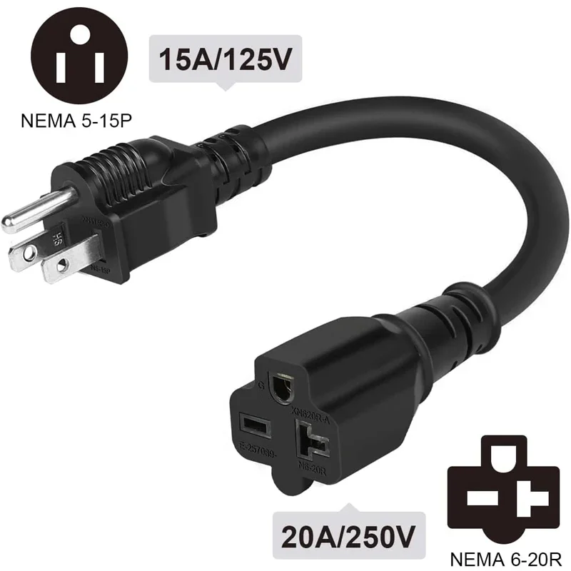 

FITMPH EV Charging Adapter: NEMA 5-15P to 6-20R Converter for Level 1 to Level 2 Charging