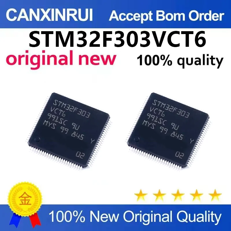 （5pcs-100pcs）Original STM32F303VCT6 LQFP-100 ARM Cortex-M4 32-bit microcontroller MCU