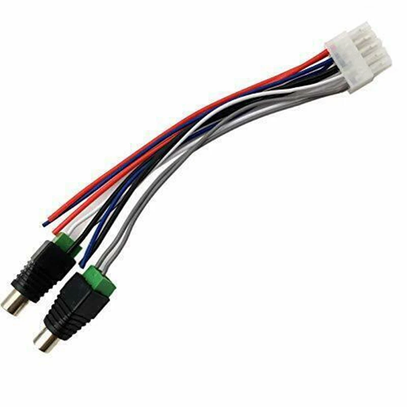 

1Pc Power Input Speaker Wire Harness 10 Pin Plug RCA For Dual TBX10A Amplifier