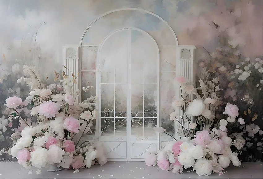 Mehofond خلفيات للتصوير الفوتوغرافي الربيع زهرة حديقة العجائب فتاة حفلة عيد ميلاد رومانسية الباب الأمامي ديكور خلفية الصورة