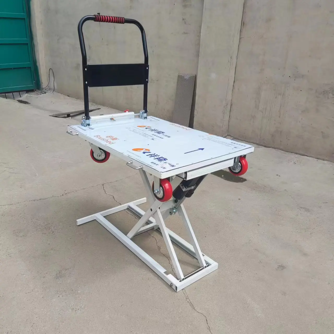 Heavy Electric Cargo Hand Lift Trolley  Electric Hydraulic Lift Scissor Lift Platform Table