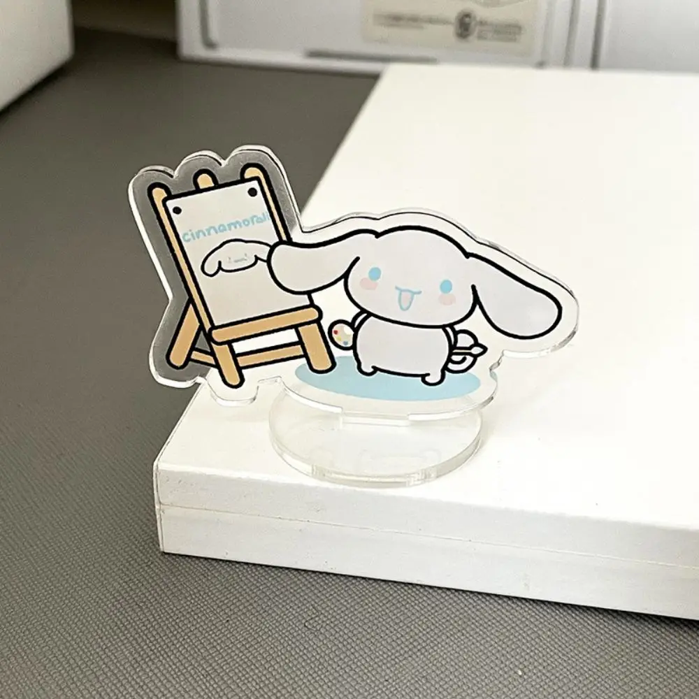 Sanrio Kuromi Mymelody Cinnamoroll Desktop Inspirational Learning Stand Card Acrylic Note Clip Funny Creative Figure