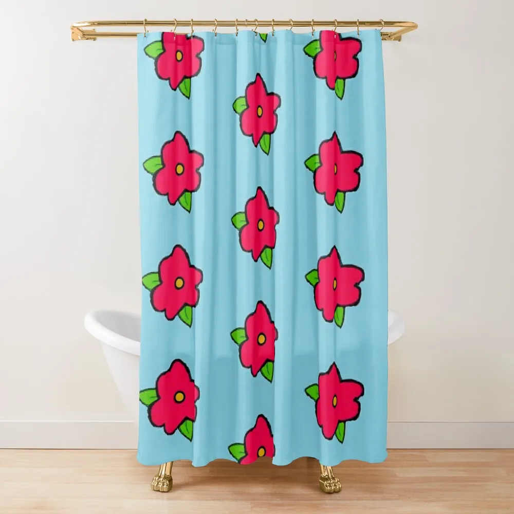 

King Size Homer Muumuu Flower Shower Curtain Bathroom Accessories Anime Shower Curtain