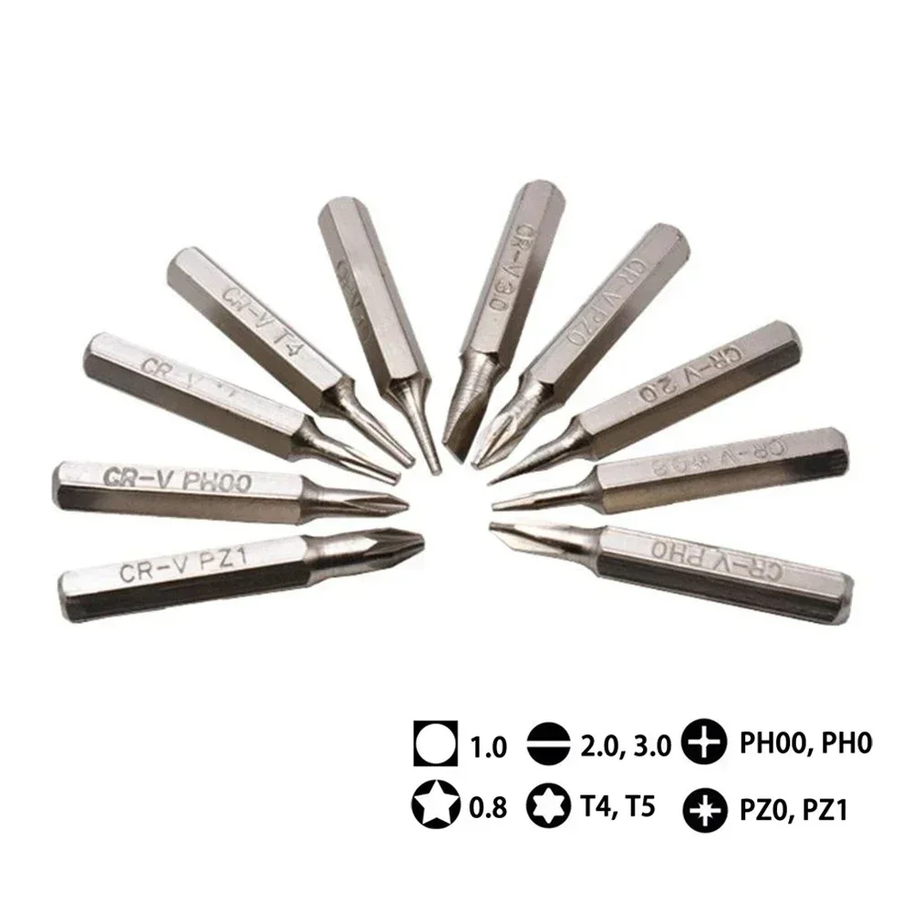 Conjunto de chave de fenda cruzada, conjunto de bits de chave de fenda pequena, haste de 4mm, 28mm de comprimento, torx, chave de fenda cruzada, ferramentas manuais