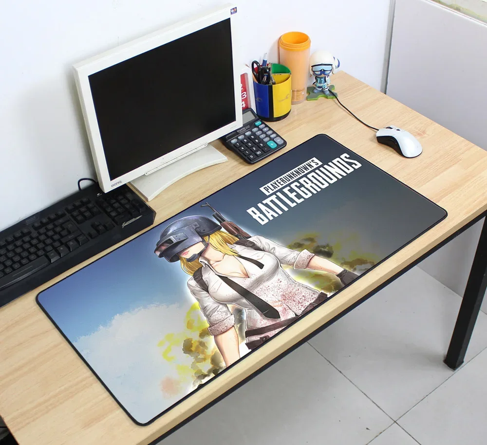 Pubg 70 cm X 40 cm Super grands tapis De souris Gamer tapis De souris De jeu garçon cadeau Tapis De bureau pour dîner De poulet Tapis De Souris