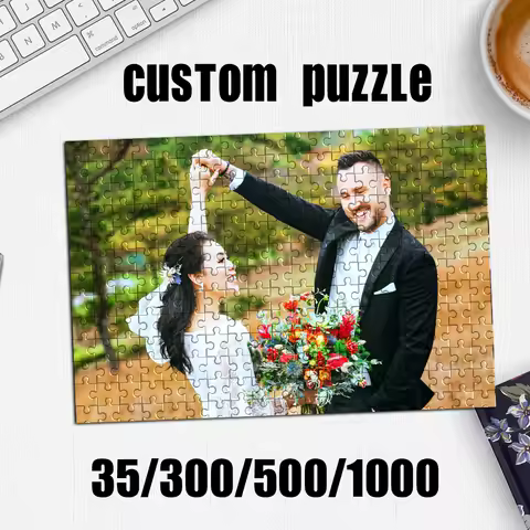 Personalized Custom Photo Puzzle Customized Romantic Wedding Couple Dancing Theme Puzzle Personalised Gift Idea
