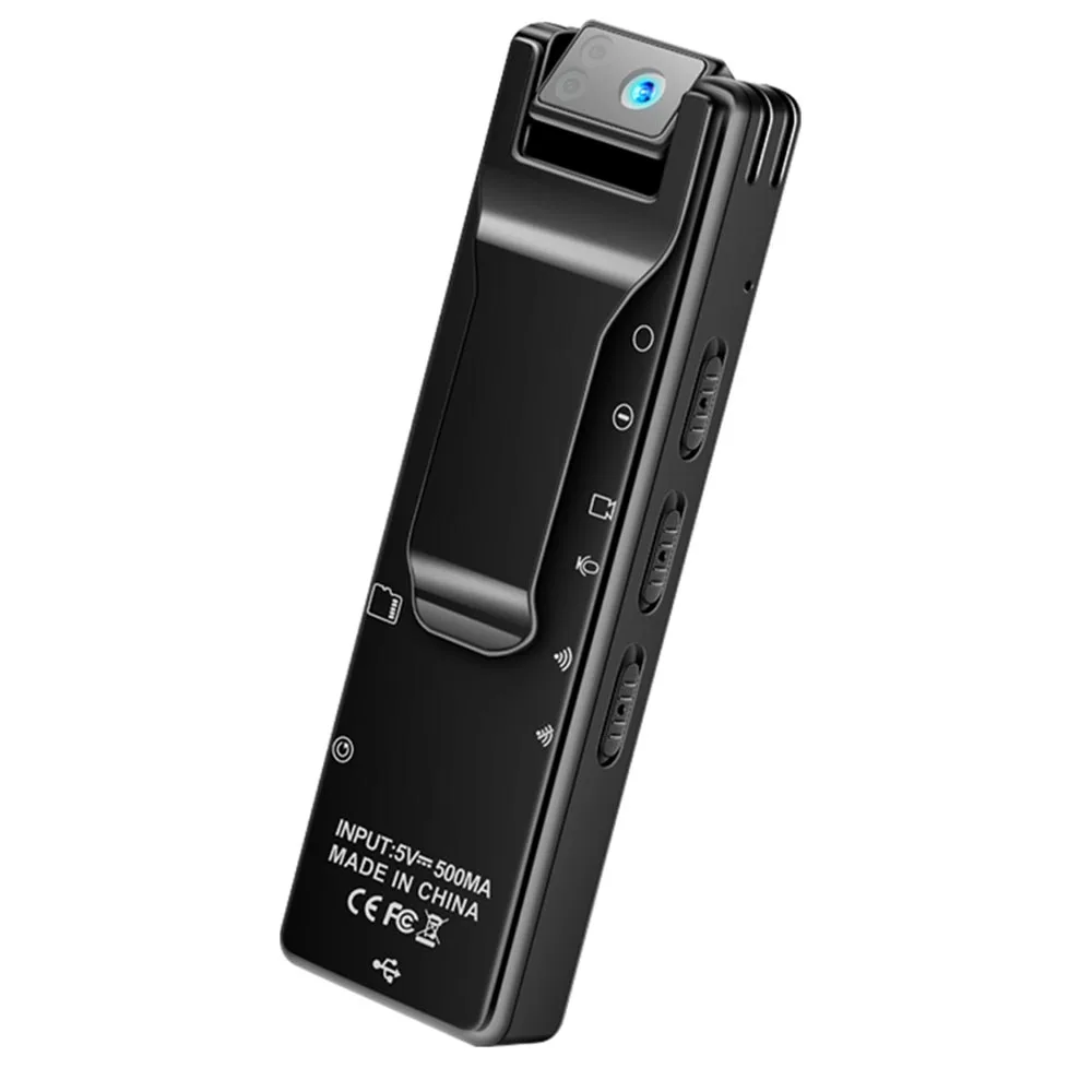 

256GB Memory HD 1080P WiFi Body Worn Camera, Wearable Body Camera Loop Recording Body Camera Support Time Stamp, Back Clip PQ383