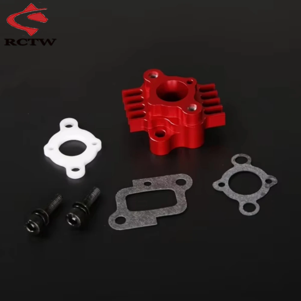 Collettore di aspirazione in alluminio CNC per motore 32cc 36cc 45c Zenoah Cy per 1/5 Hpi Km Rovan Baja LT DBXL FID DTT QL PARTI DI CAMION
