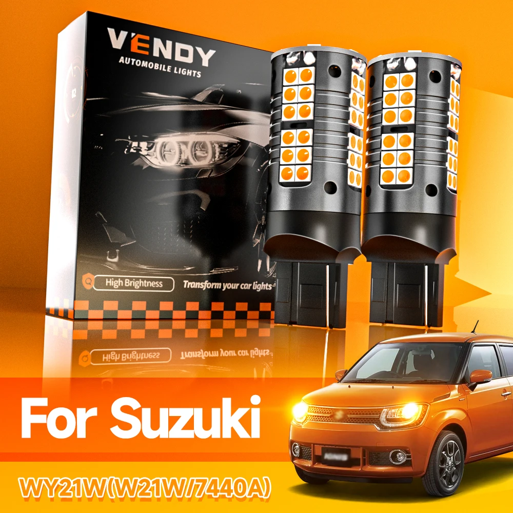 2pcs LED Turn Signal Light Blub Lamp Canbus No Error WY21W T20 7440A For Suzuki Ignis 3 2016 2017 2018 2019 2020 2021