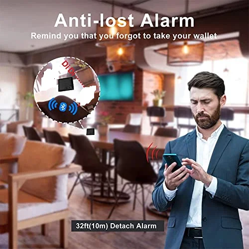 Bluetooth Thông Minh-Tương Thích Máy Theo Dõi Kết Nối Chính Hãng Da Nam Nữ Đựng Chìa Khóa Nhà Tổ Chức Túi Dây Kéo Móc Chìa Khóa Xe Hơi Ốp Lưng