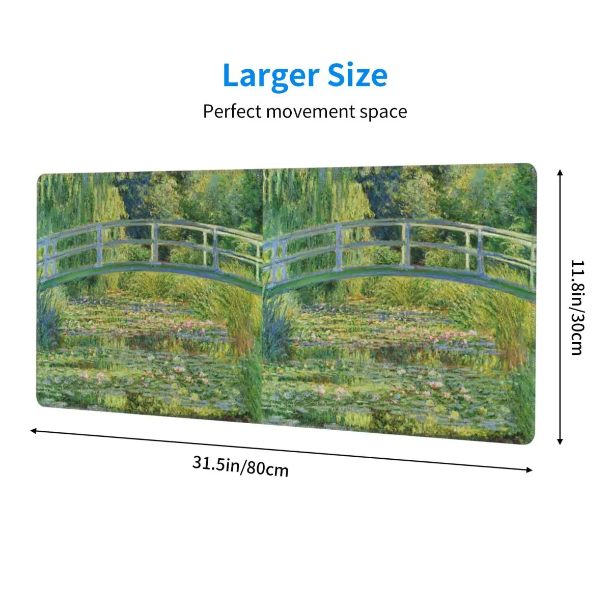 Large Mouse Pad Claude Monet - Water-Lily Pond Gamer PC Laptop Mats Keyboard Carpet Computer Gaming Office Accessories Desk Mat