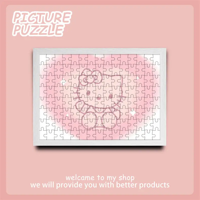 New Sanrio kawaii animation peripheral love Hello Kitty cartoon puzzle cartoon cute educational animation paper birthday gift