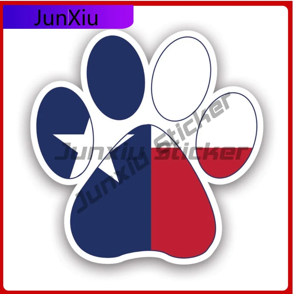 

Texas State Paw Weather Resistant Sun Resistant Funny For Truck Bumper Helmet Easy Apply Self Adhesive Decor Classic Rear