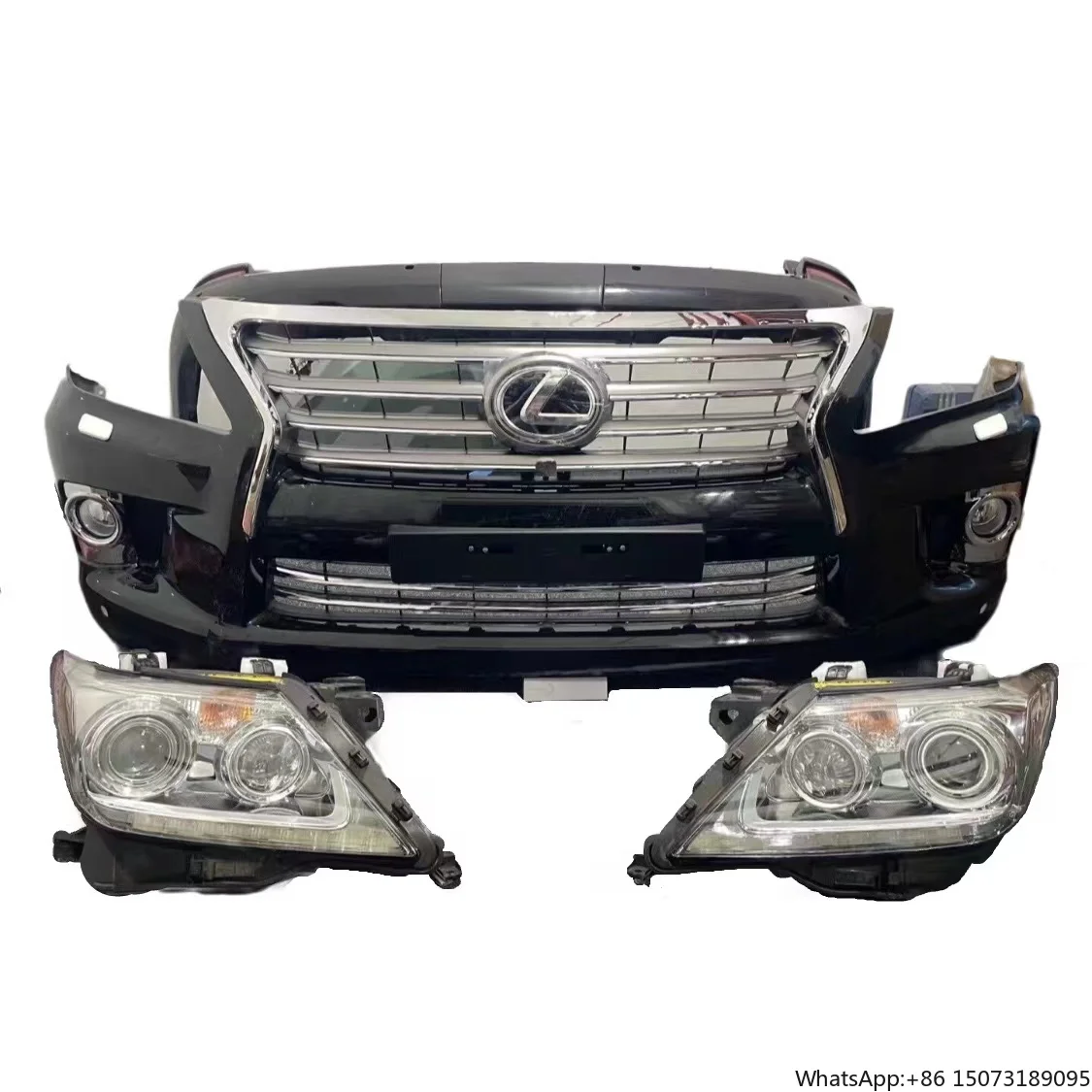 

Original Auto Parts Bodykit Front Bumper Assembly for LX570 2007 Upgrade to 2013 Bumper Grill Fender Headlight