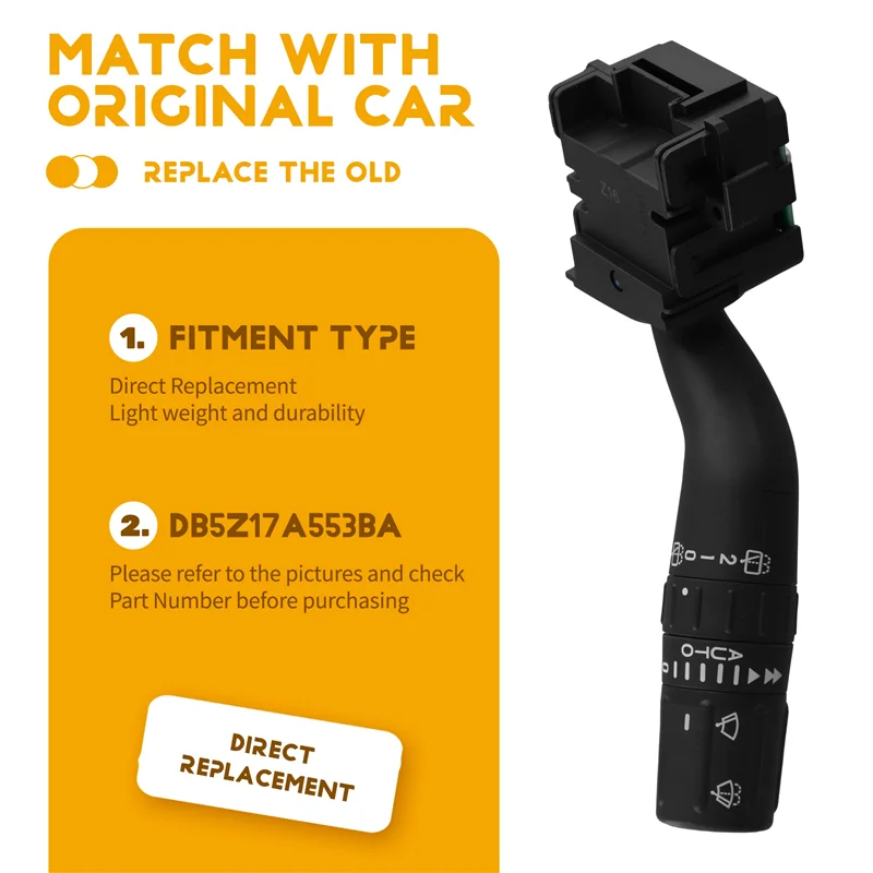

AS57-Car Rain Sensitive Wiper Switch Auto Atuo Switch DB5Z-17A553-BA For Ford Explorer 11-16 Edge 11-14 DB5Z17A553BA