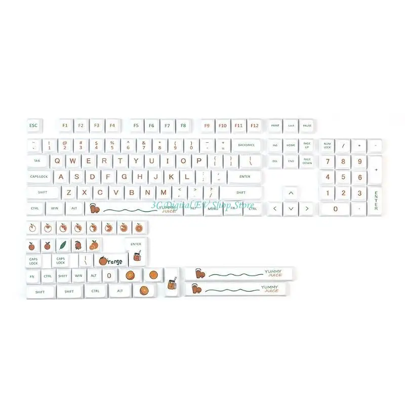 E74d 139 tasti tintura tintura a 5 tasti tastiera a 5 lati keycaps PBT set xda profilo arancione