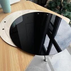 Blank Circle Black White Transparent Acrylic Name Sign Wood Store Logo Baby Shower Welcome Sign Plate Wedding Party Backdrop