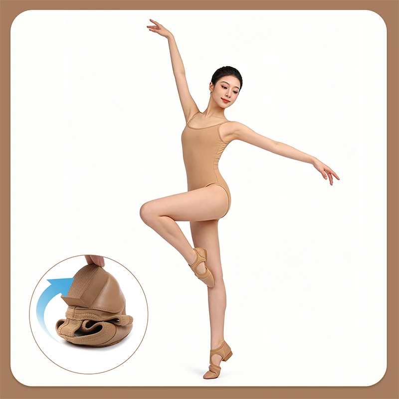 Jazz Dance Shoes Stretch Jazz Shoes For Women Ballet Jazz Dancing Suede Sole Teachers's Dance Sneaker Sandals Excercise Shoes