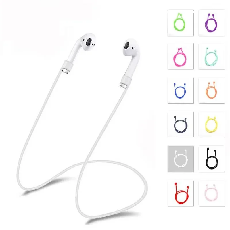 Silicone Earphone Anti Lost Strap Rope for AirPods Pro Bluetooth Wireless Earbuds Headphone Neck Cord Cable String Accessories