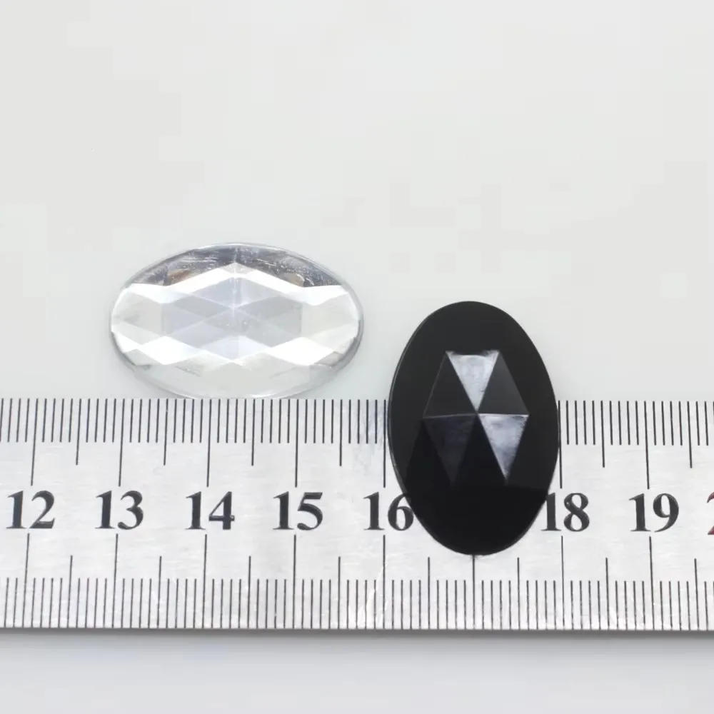 Fashion 20Pcs/Lot 25*18mm Oval Wedding Decor Acrylic buttons Diy Flatback Sewing handwork accessories