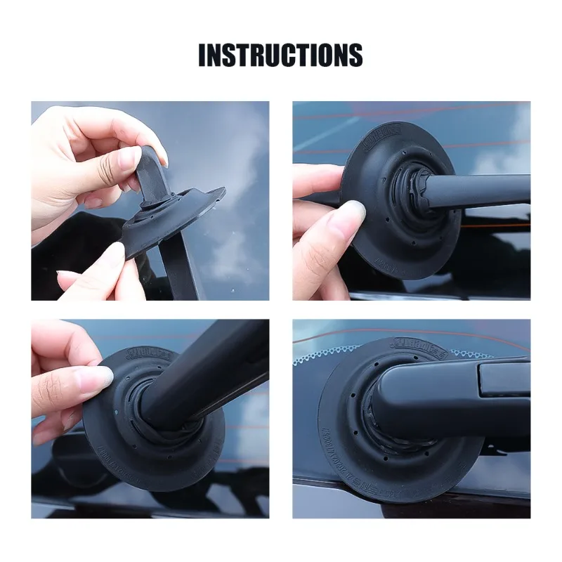 Car Wiper Protective Cover Universal Auto Windshield Wipers Arm Bottom Hole Dustproof Silicone Covers Cars Prevention Accessorie