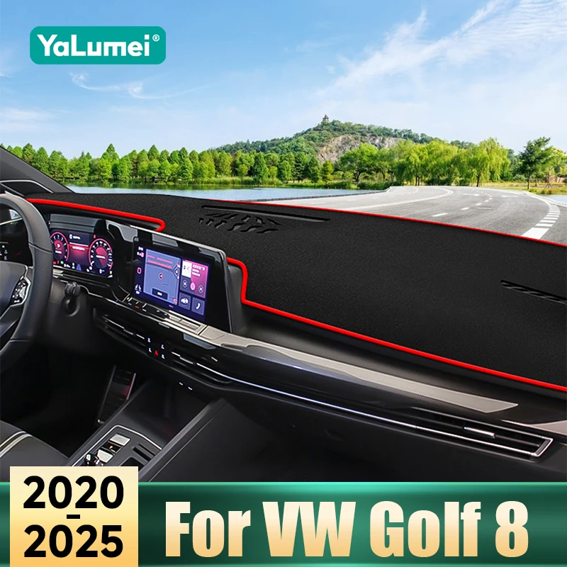 Für Volkswagen VW Golf 8 MK8 R GTI R-Line 2020 2021 2022 2023 2024 2025 Armaturenbrett-Abdeckung Lichtschutz Anti-UV-Teppiche