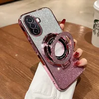 Luxury Glitter Plating With Holder Case For Huawei P70 P30Lite P40 Mate 60 30 20X P70Ultra Y9S Y7A Y7 Y9 Y9Prime2019 Stand Cover