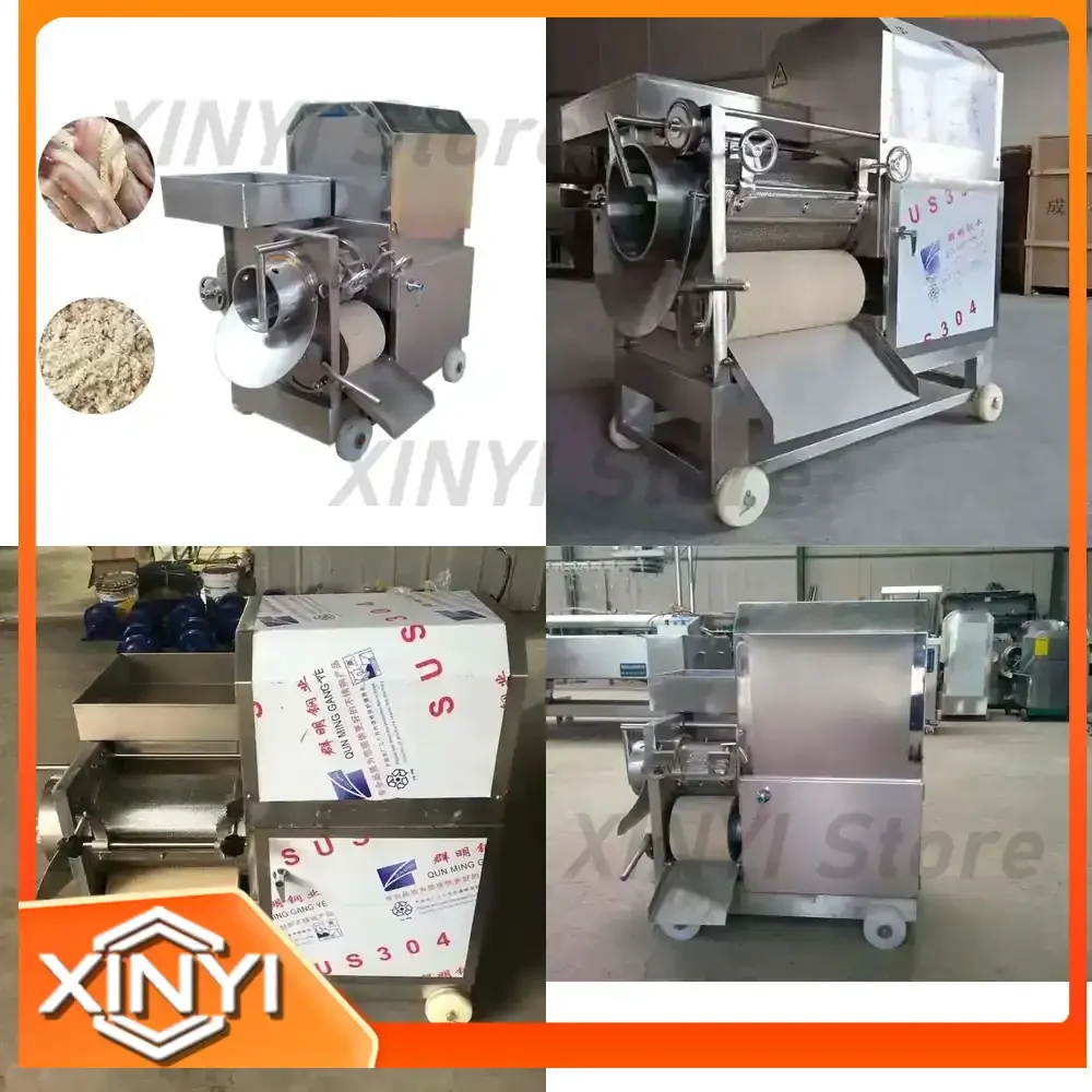 Fish Meat and Bone Separator Machine for Fish and Shrimp Processing Machinery Factory Price Industrial Food Processing