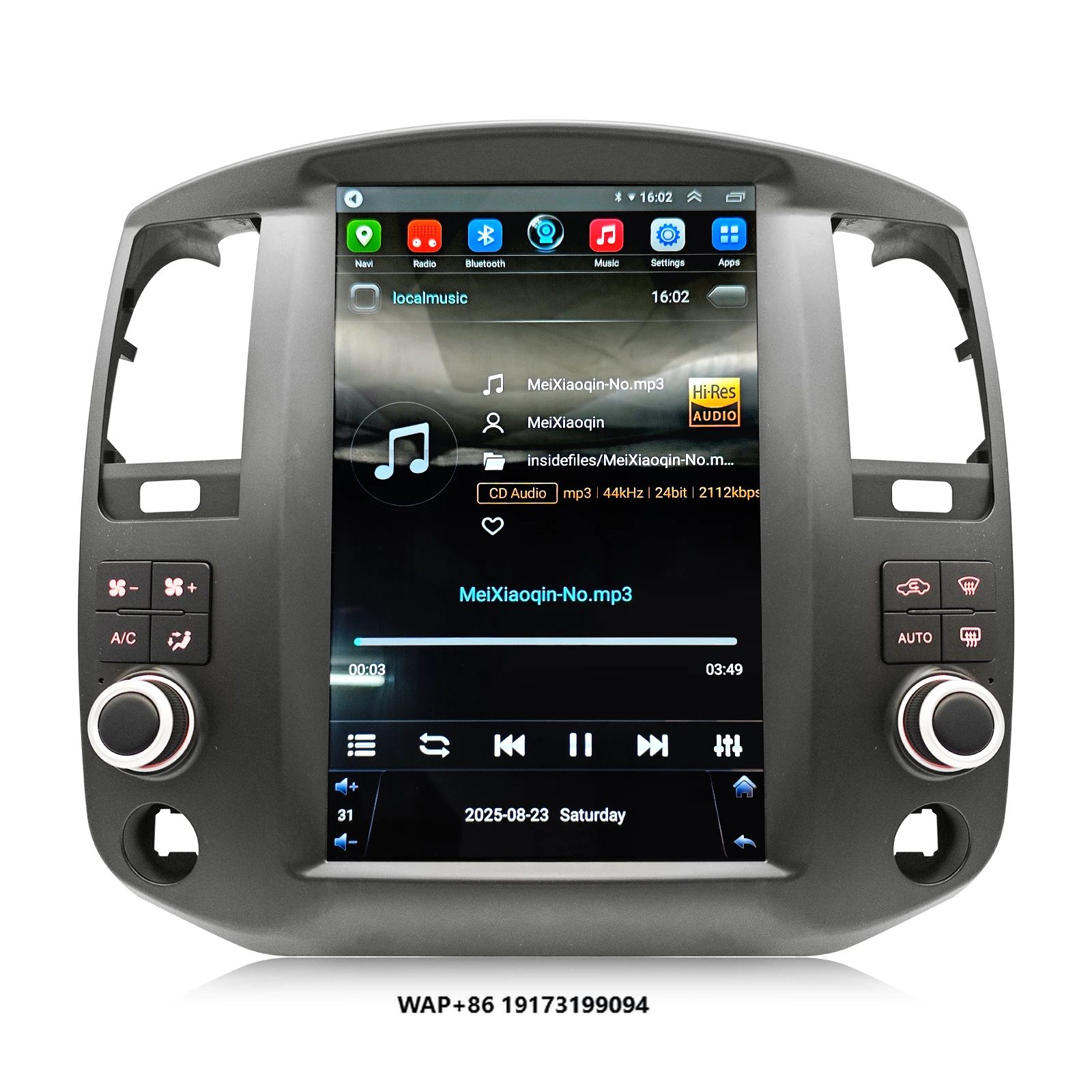 日産パスファインダー/ナバラ（2008-2012）用新型12.1インチ縦型スクリーンAndroidカーステレオ、GPSステレオナビゲーション、Carplay搭載