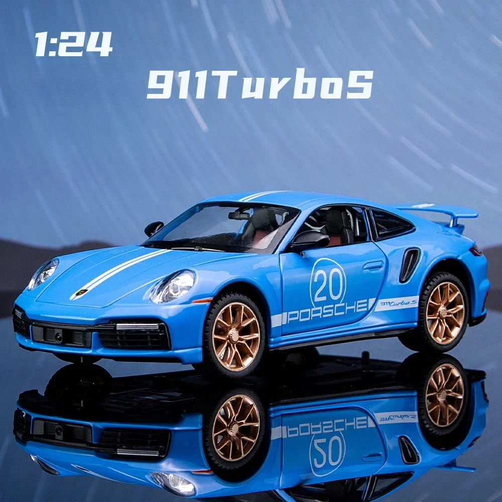 

Simulation 1:24 Scale Porsche 911 Turbo S Alloy Sport Car Model Diecast Metal Miniature Voiture Toy Vehicles Boy Birthday Gift