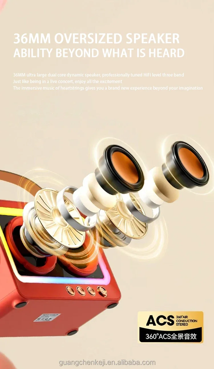 2025 New Macaron Color Premium Sound RGB Flash Dual Horn Portable Outdoor Wireless Speaker