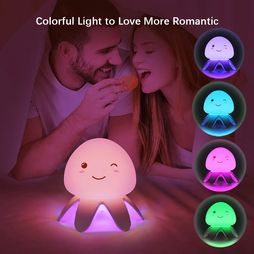 Smart Sensor Night Light, LED Music Lamp, Atmosphere Lighting with Remote, for Gift Kids Bedside Halloween,Christmas Home Decor