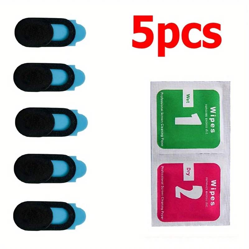 5ชิ้นหน้ากากป้องกันกล้องเพื่อความเป็นส่วนตัวสำหรับไอแพดเว็บแล็ปท็อปพีซีแมคบุ๊คสากลบางวัสดุพลาสติก