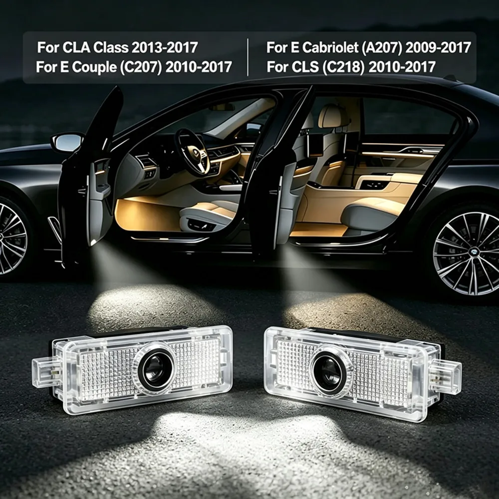 LED-Autotür-Logo-Projektor Willkommenslicht Zubehör für Mercedes Benz CLA-Klasse E Coupé C207 A207 CLS C218 2010 - 2017 2016