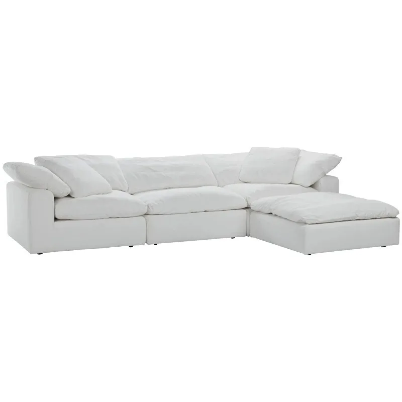 

Italian cotton and linen CLOUD cloud living room straight row Nordic sofa combination