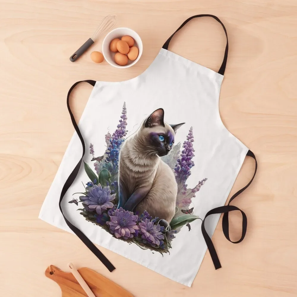 

Siamese Cat Pastel Apron barber men Waterproof Kitchen Woman men japanese style Apron