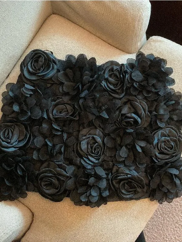 

Цветная юбка с цветком розы Faionable Street Sle ort Bum Юбки Женская летняя тонкая юбка трапециевидной формы