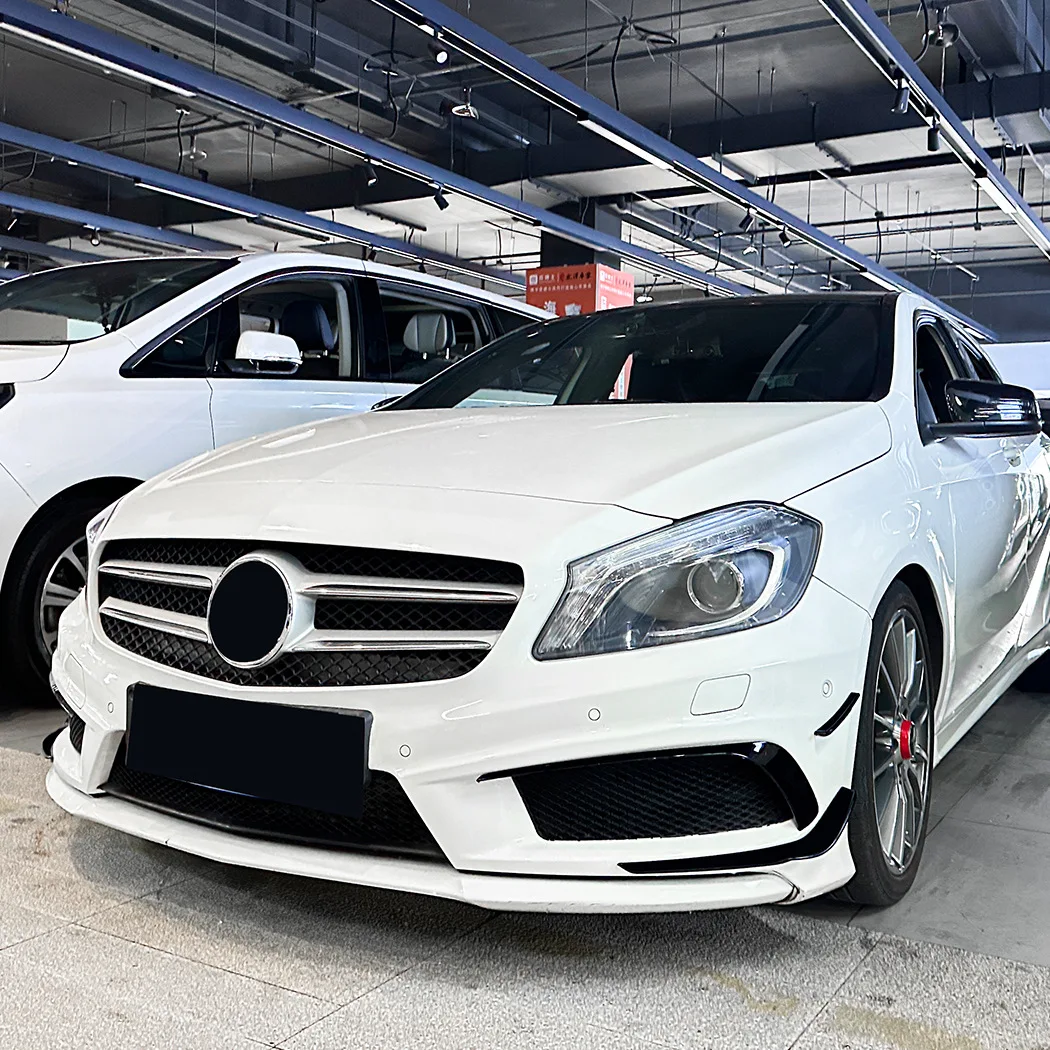 Front Bumper Lower Air Vent Canards For Mercedes Benz A Class W176 A180 A200 A250 A45 AMG 2013-2015 Outlet Blade Cover Trim - view 4