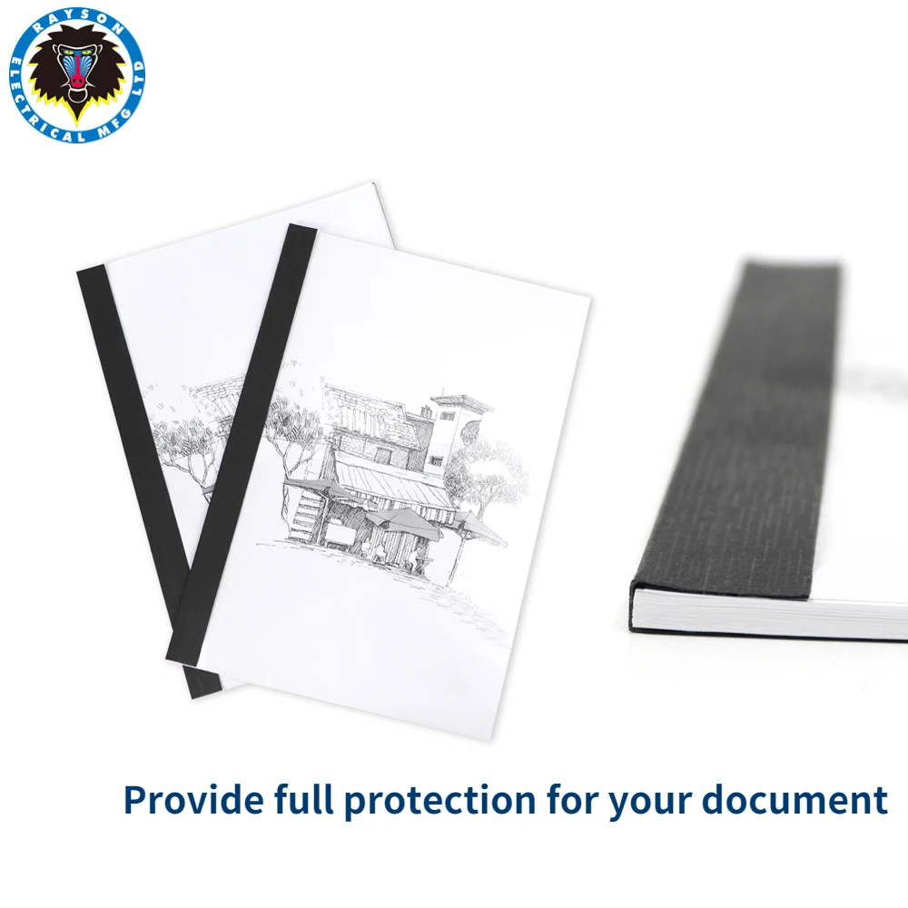 Imagem -05 - Capa de Encadernação Térmica A4: Capa de Encadernação em Pvc Rayson de mm até 18 Folhas 10 20 Peças Azul Preto para Documentos.