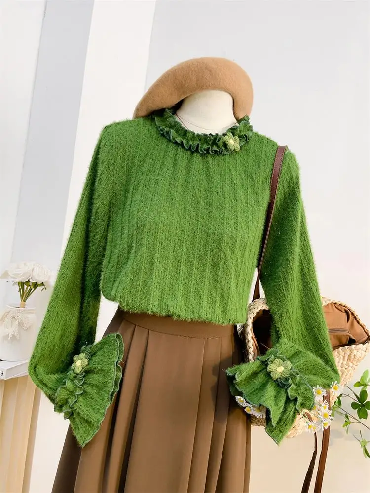 

Retro een Long Sve Women's T-irt Autumn Winter Floral Design Overhead Base Layer Straight Cut Embroidered round Ne