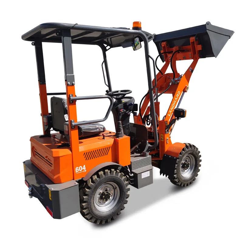 พลังงานใหม่ 4WD Loader 72v แบตเตอรี่กําลังสูงการเกษตร Mini Electric Loader ยุโรปใช้ในบ้านขนาดเล็ก Loader ไฟฟ้าที่กําหนดเอง