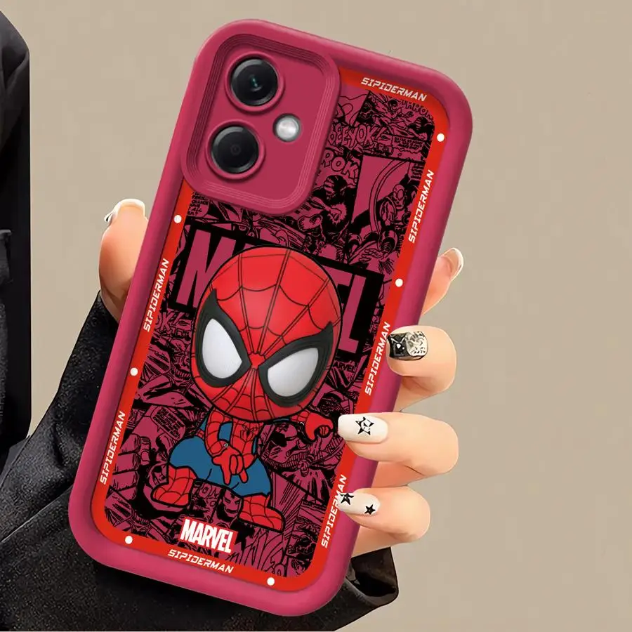 Marvel  Sipiderman Deadpool Back Phone Case for Xiaomi Redmi Note 13 Pro 9 10 11 12 Pro 11S 12S 9s Note 11 Pro Liquid Soft Cover